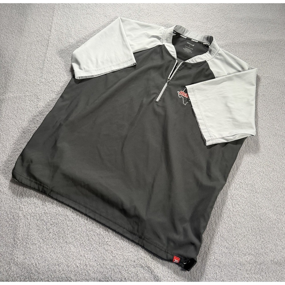 Marucci Elite Men's Baseball Shirt Short Sleeve Training CageJacket Black XL *